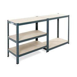 H�rby Bruk kraftig st�lreol med 5 hylder - 180x90x45cm