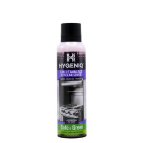 HYGENIQ 3-in-1 Reng�ring Rustfrit St�l - 185ml - 100% bionedbrydelig - 100% genanvendelig