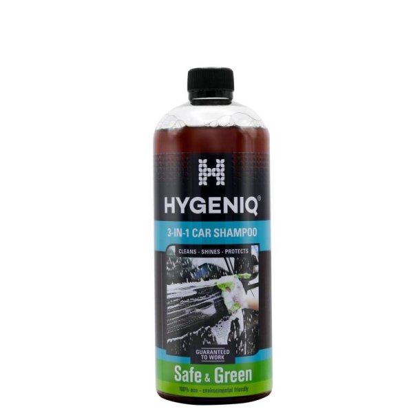 HYGENIQ 3-in-1 Bilshampoo - 750ml - 100% bionedbrydelig - 100% genanvendelig