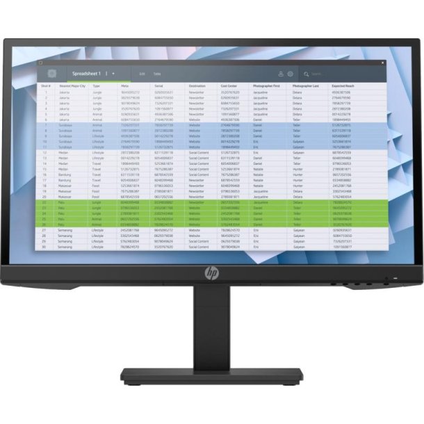 HP P-Series - P22 G4 - 21.5" - 1920x1080 - Fuld HD - IPS - Sort