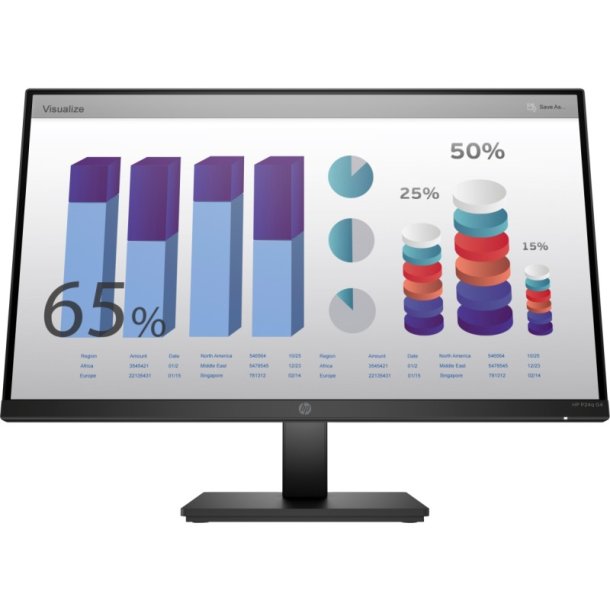 HP pro-display P24q G4 - 23.8" - 2560x1440 - Quad HD - IPS - Sort