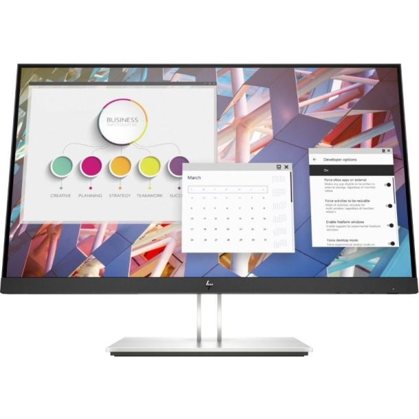 HP E-series - E24 G4 - 23.8" - 1920x1080 - Fuld HD - IPS - Sort/Slv