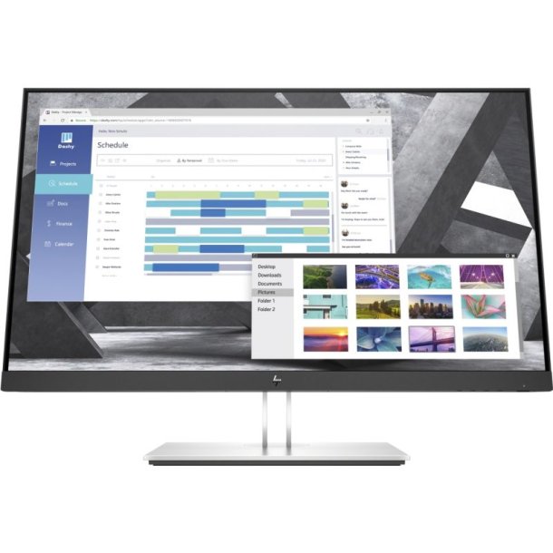 HP E-Series - E27q G4 - 27" - 2560x1440 - Quad HD - IPS - Sort