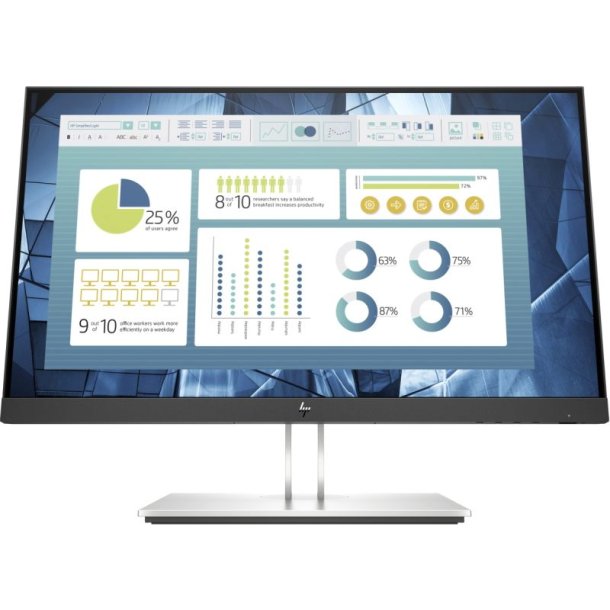 HP E-Series - E22 G4 - 21.5" - 1920x1080 - Fuld HD - IPS - Sort/Slv