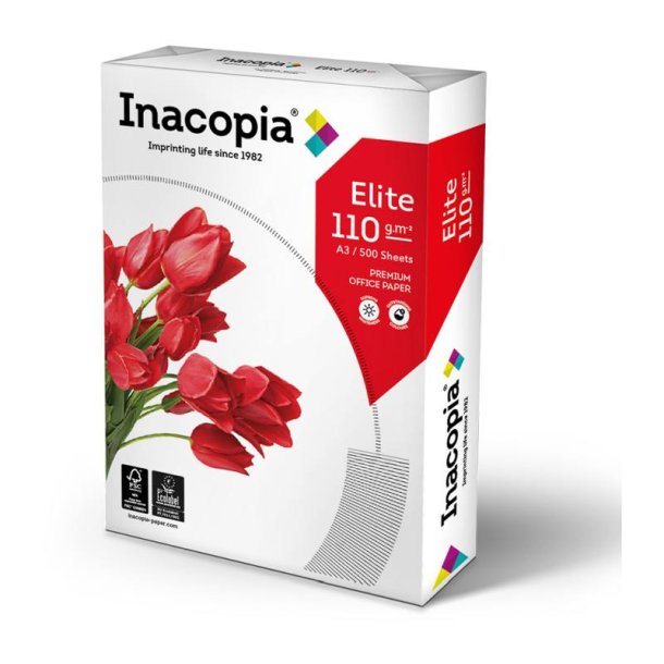 Inacopia Elite - A3 - Kopipapir - 110g - 500 ark pr. pakke