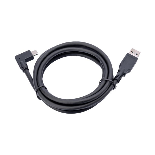 Jabra - Panacast USB Cable - 1.8m - USB 2.0 - USB A - Male - Straight - Angled - Black