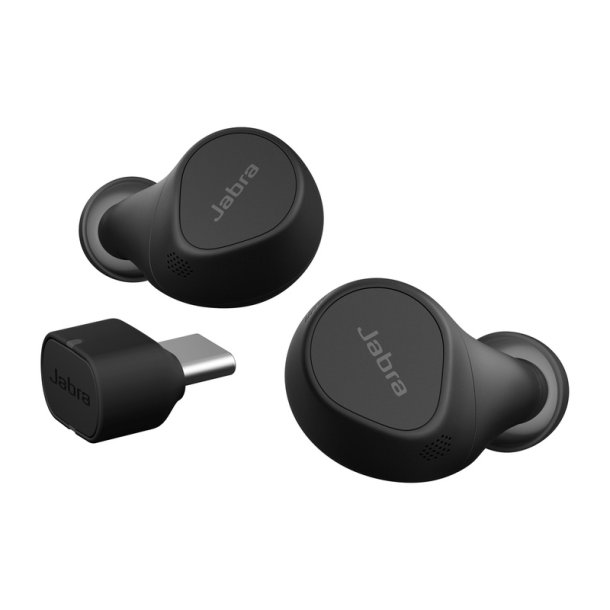 Jabra Evolve2 Buds - USB-C UC Wireless Charging Pad - Headset - In-ear - Calls/Music - Binaural - Sort