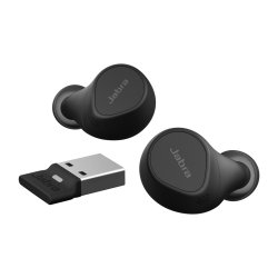 Jabra Evolve2 Buds - USB-A MS Wireless Charging Pad - Headset - In-ear - Calls/Music - Binaural - Sort