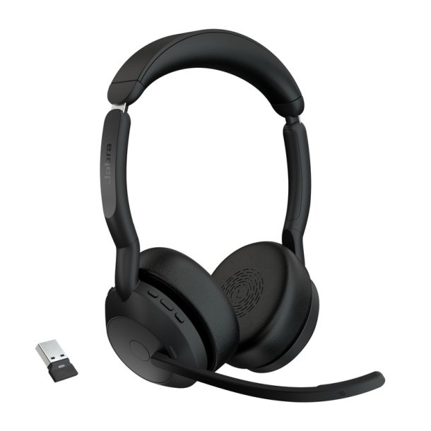 Jabra Evolve2 55 - Link380a UC Stereo - Headset - Head-band - Office/Call center - Binaural - Bluetooth - Uni