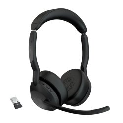 Jabra Evolve2 55 - Link380a MS Stereo - Headset - Head-band - Office/Call center - Binaural - Bluetooth - Micros