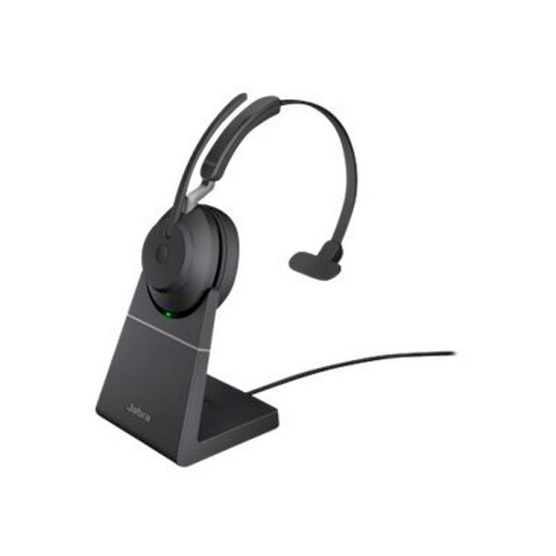 Jabra Evolve2 65 UC Mono Headset - konv. - BT/trdls/USB-A - stjisolerende - sort m/opladerstand