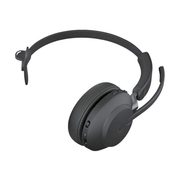 Jabra Evolve2 65 MS Mono Headset - konv. - BT/trdls/USB-C - stjisolerende - sort