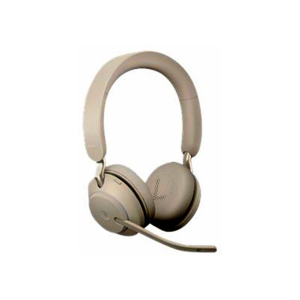 Jabra Evolve2 65 MS Stereo Headset - BT/trdls/USB-A - stjisolerende - beige