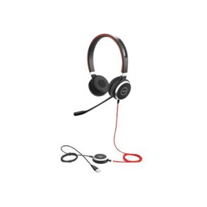Jabra Evolve 40 MS stereo Headset p� �ret - kabling - USB, 3,5 mm jackstik