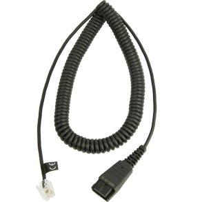 Jabra - QD cord w_ resistor, 47K Ohm - Cable - Black - 2 m - QD - RJ-9 - 1 pc(s)