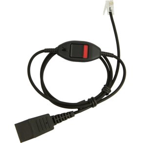 Jabra - QD Mute Cable - Cable - Black - Buttons - 0.8 m - QD - RJ10