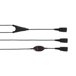 Jabra - SUPERVISOR cord w_ mute - Cable - Black - QD - 2x QD - 1 pc(s) - 10 mm