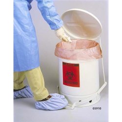 Justrite Biohazard spand - 23 liter - fodpedal - FM- og TUV-godkendt