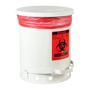 Justrite Biohazard spand - 38 liter - fodpedal - FM- og TUV-godkendt - SoundGard
