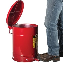 Justrite brandspand - 38 liter - fodpedal - FM- og UL-godkendt