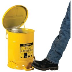 Justrite brandspand - 23 liter - fodpedal - FM- og UL-godkendt