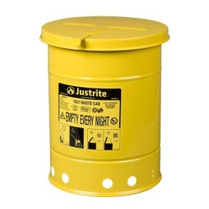 Justrite gul brandspand med l�g - 23 liter - FM- og UL-godkendt - Gul