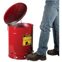 Justrite brandspand - 53 liter - fodpedal - FM- og UL-godkendt