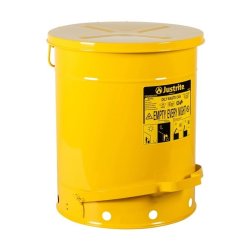 Justrite brandspand - 53 liter - fodpedal - FM- og UL-godkendt