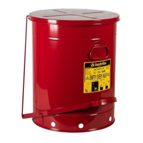 Justrite brandspand - 80 liter - fodpedal - FM- og UL-godkendt