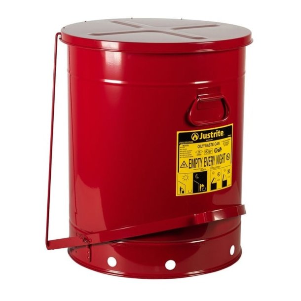 Justrite brandspand - 80 liter - med pedal - FM- og UL-godkendt