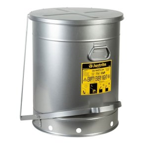 Justrite brandspand - 80 liter - fodpedal - FM- og UL-godkendt - SoundGard