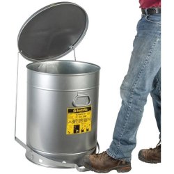 Justrite brandspand - 80 liter - fodpedal - FM- og UL-godkendt - SoundGard