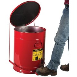Justrite brandspand - 80 liter - fodpedal - FM- og UL-godkendt - SoundGard