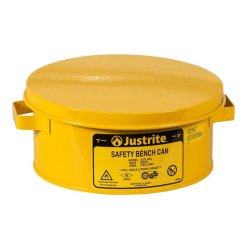 Justrite rengringsbeholder - Gul 3,8L Safety Bench Can 1007