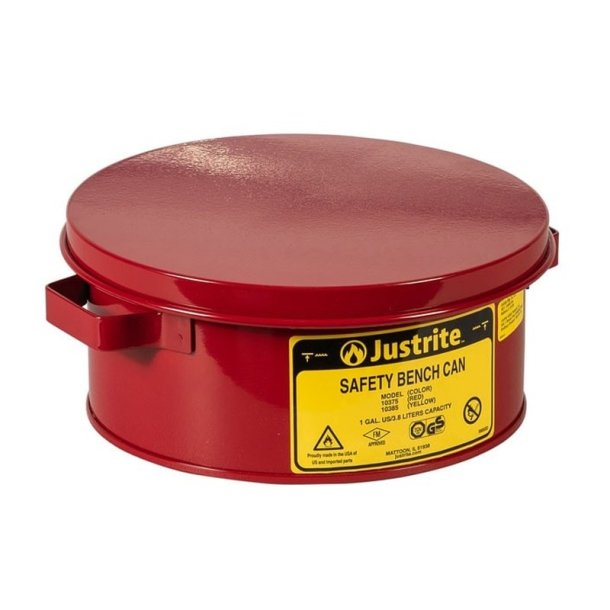 Justrite rengringsbeholder - Rd 3,8L Safety Bench Can 1007