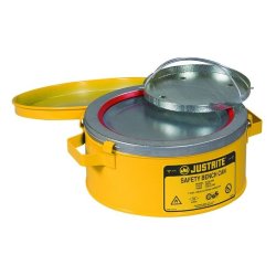 Justrite rengringsbeholder - gul 4,0L Safety Bench Can 1007