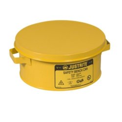 Justrite rengringsbeholder - gul 4,0L Safety Bench Can 1007