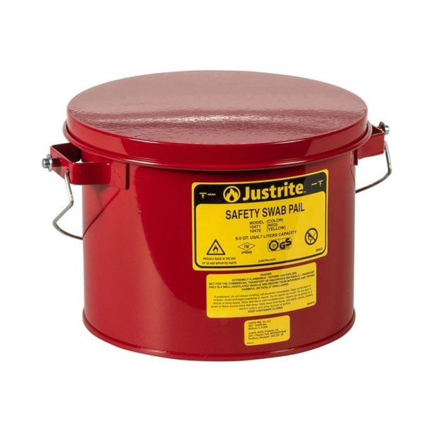 Justrite rengringsbeholder - Rd 6,0L Safety Bench Can 1047