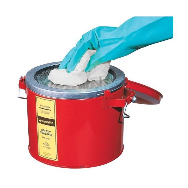Justrite rengringsbeholder - Rd 6,0L Safety Bench Can 1047