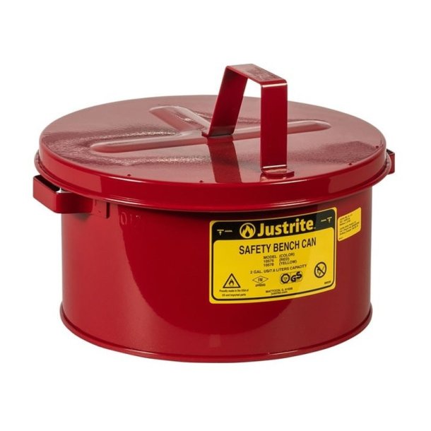 Justrite rengringsbeholder - Rd 7,5L Safety Bench Can 1007