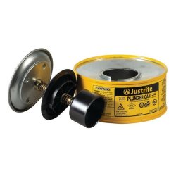 Justrite sikkerheds-stempeldse - Gul 0,9L Plunger Can 1008