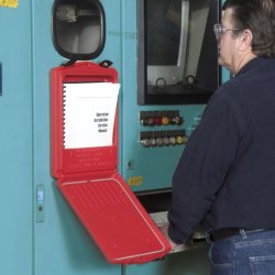 Justrite SDS dokumentboks S23304 - Vejrbestandig - 37 x 28 cm - rd