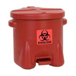 Eagle Poly Biohazard Waste Can - 23 liter - fodpedal - Rd