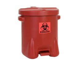Eagle Poly Biohazard Waste Can - 23 liter - fodpedal - Rd