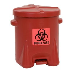 Eagle Poly Biohazard Waste Can - 23 liter - fodpedal - Rd