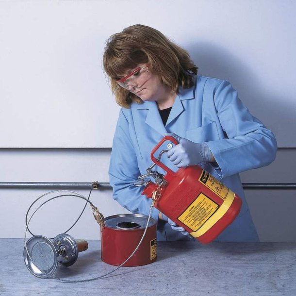 Justrite Poly sikkerhedskande - 4,0L - Safety Can 1406 - Type 1