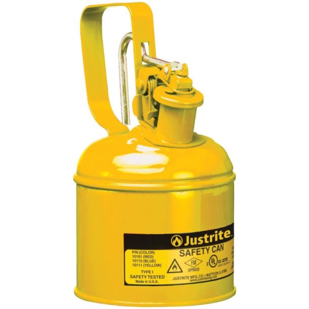 Justrite stl sikkerhedskande - 1,0L - Safety Can 1001 - Type 1