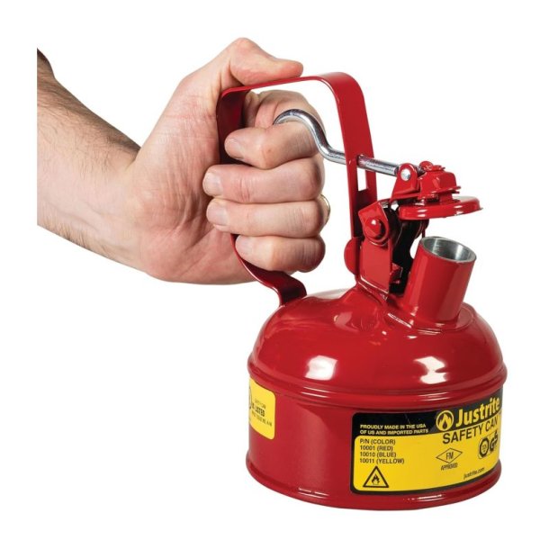 Justrite stl sikkerhedskande - 0,5L - Safety Can 1001 - Type 1