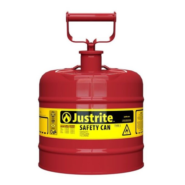Justrite stål sikkerhedskande - 7,5L - Safety Can 1001 - Type 1