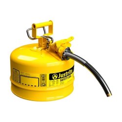 Justrite stl sikkerhedskande - 9,5L - AccuFlow 1002 - Type 2 - gul